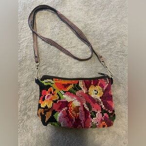 Floral Pixelated Crossbody Bag